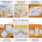 Azzuro Table Cover Placemat Runner and Napkin Set Nestasia