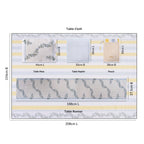 Azzuro Table Cover Placemat Runner and Napkin Set Nestasia