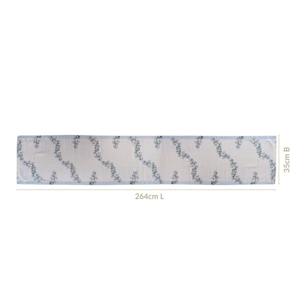Azzurro Cotton 8 Seater Table Runner Nestasia