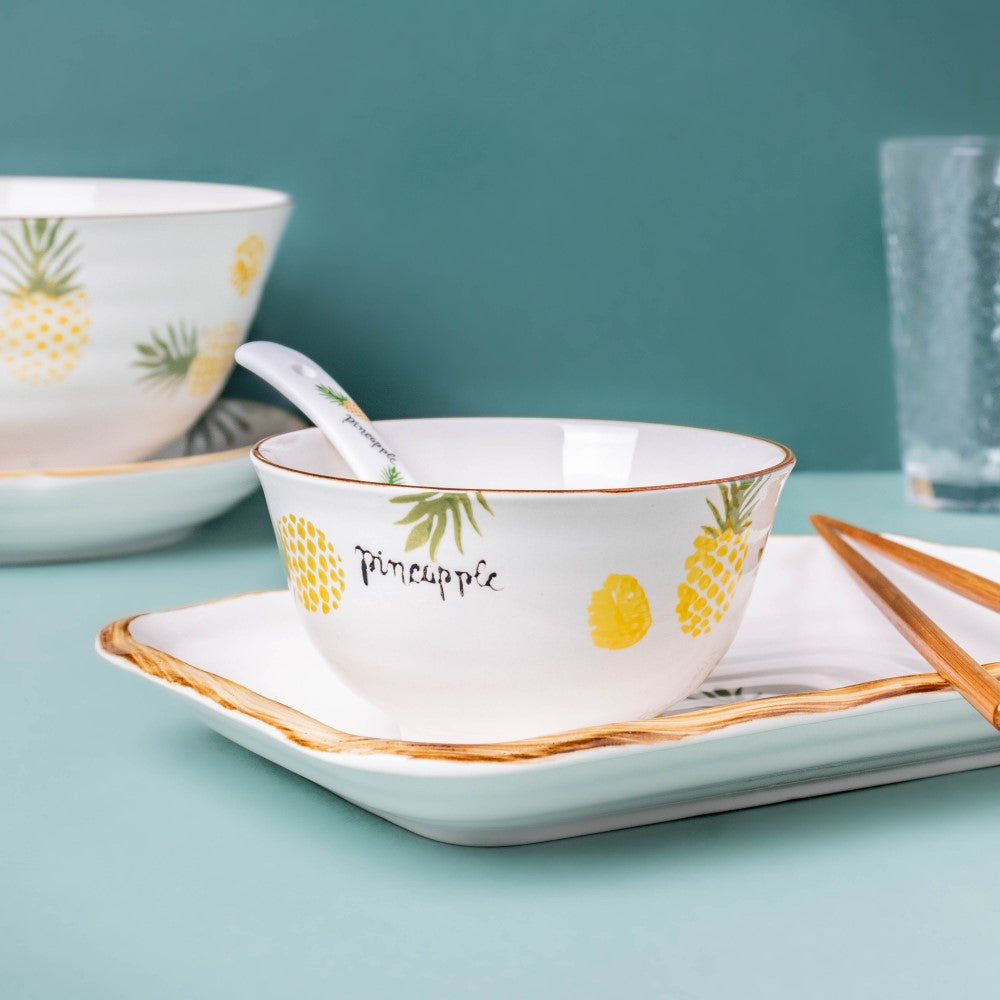 Pineapple 16 Piece Snack Set For 4 Nestasia