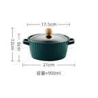 Serving Pot With Lid Green