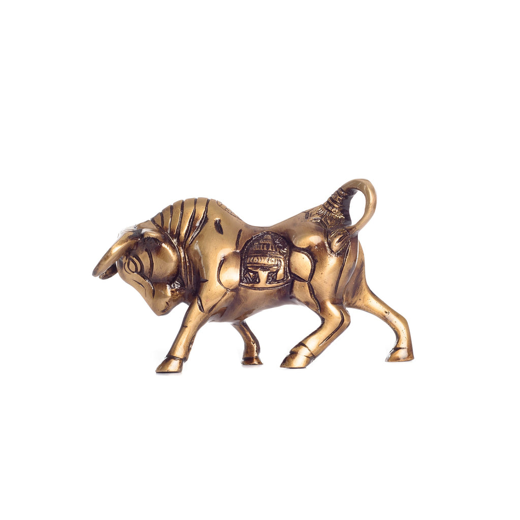 Brass Kamdhenu Cow Sculpture Kafalo