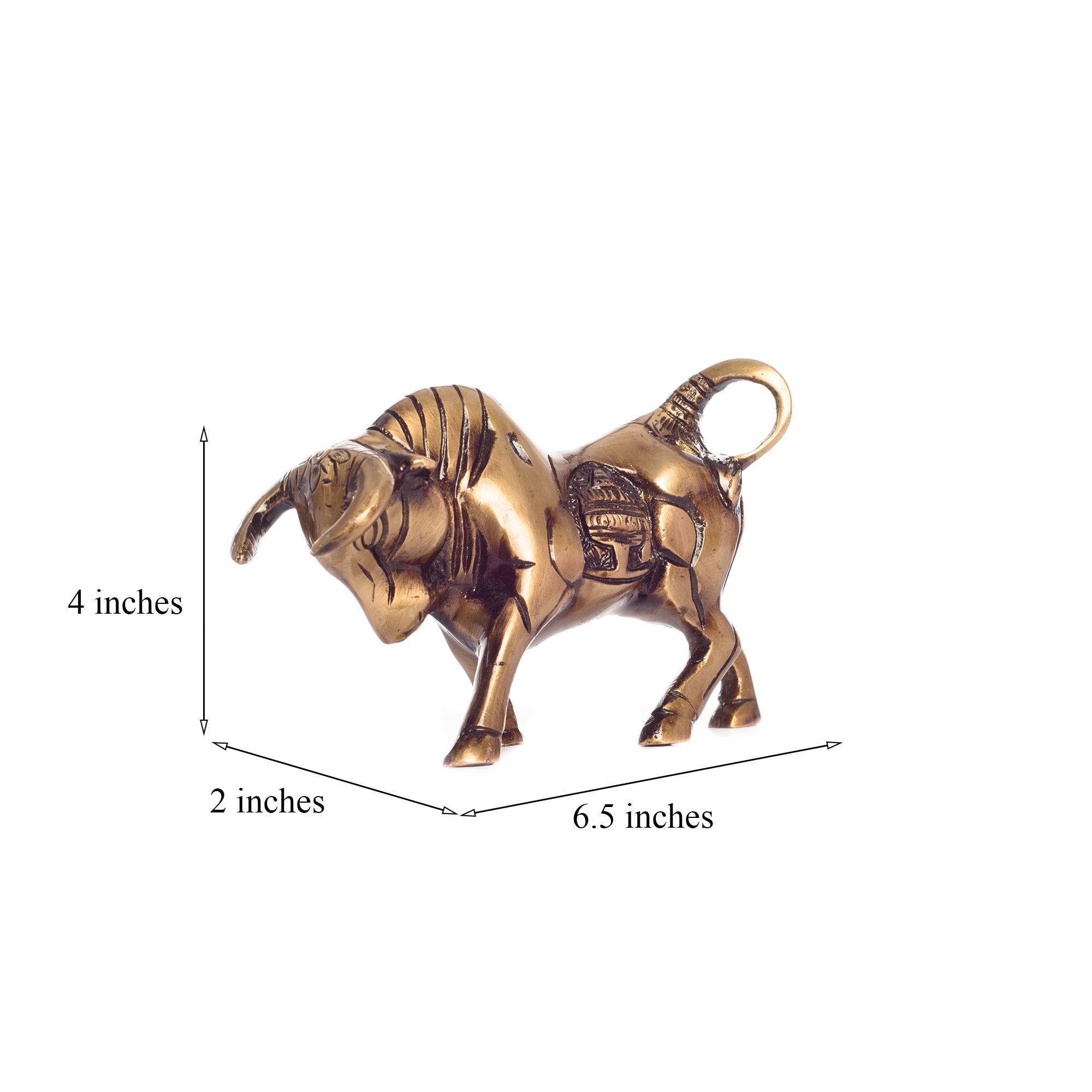 Brass Kamdhenu Cow Sculpture Kafalo