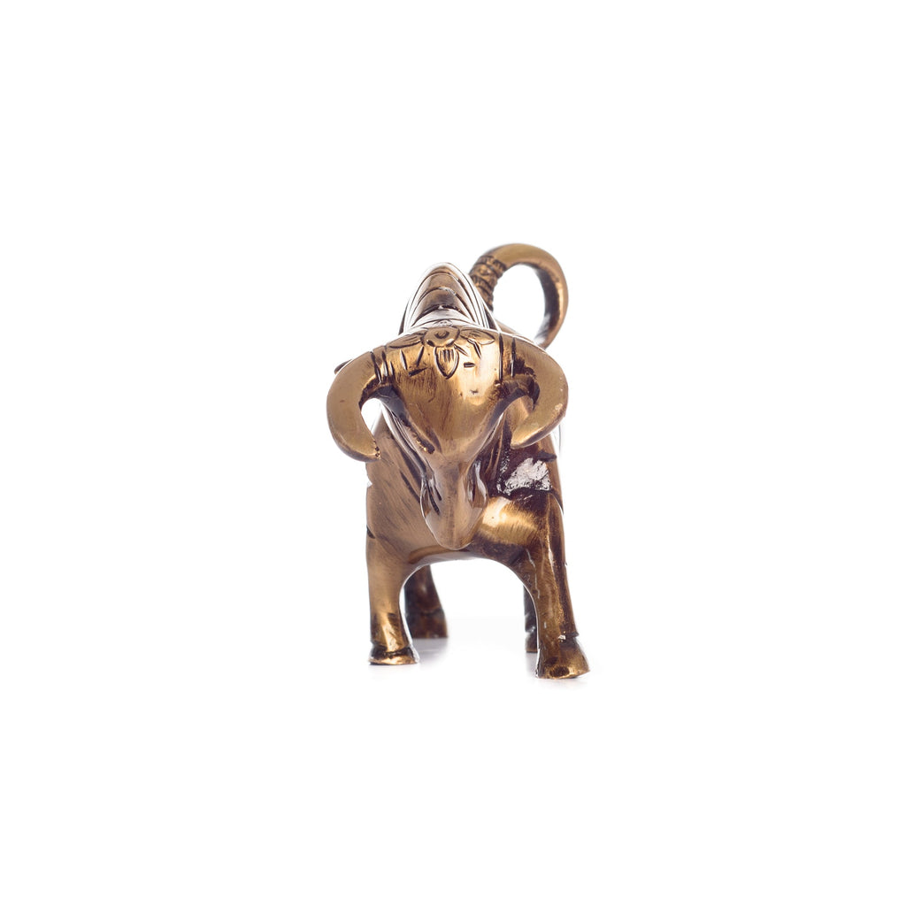 Brass Kamdhenu Cow Sculpture Kafalo