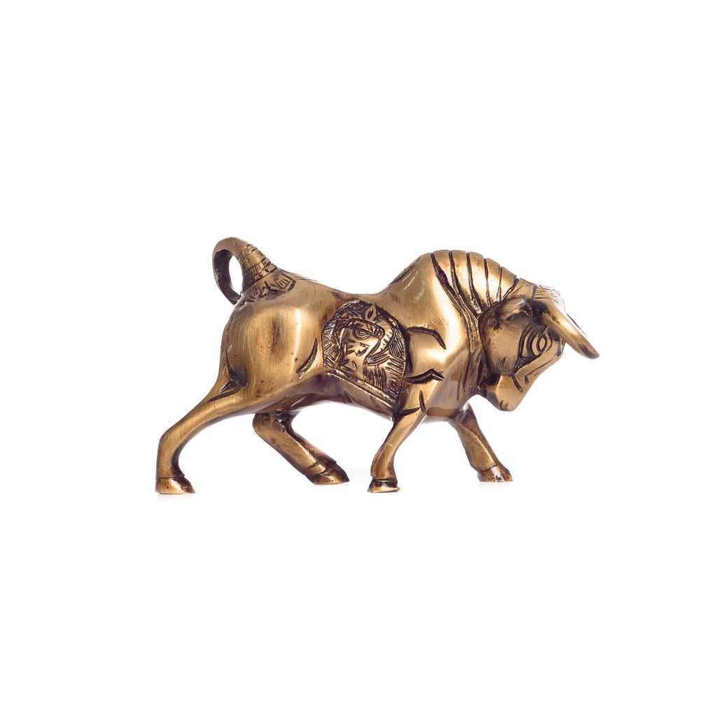 Brass Kamdhenu Cow Sculpture Kafalo