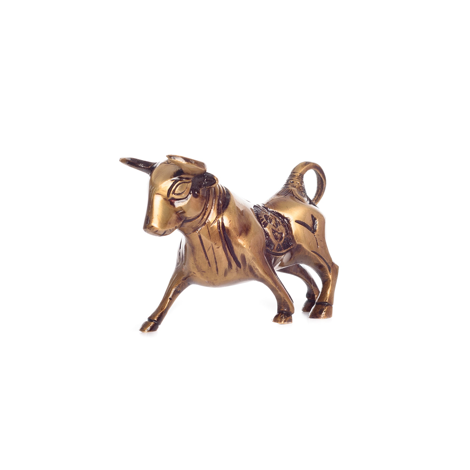 Brass Kamdhenu Cow Sculpture Kafalo