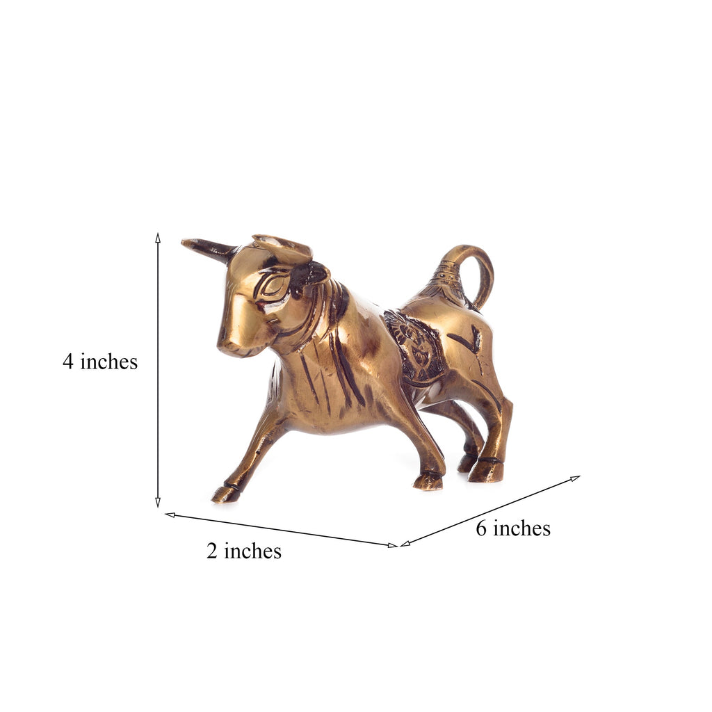 Brass Kamdhenu Cow Sculpture Kafalo
