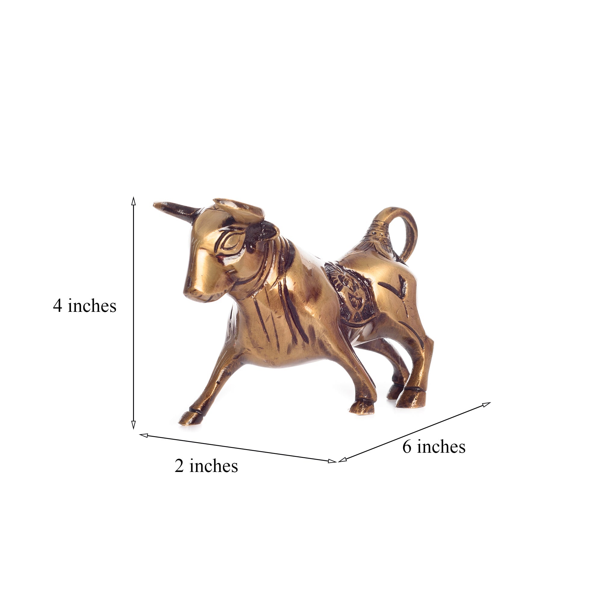 Brass Kamdhenu Cow Sculpture Kafalo