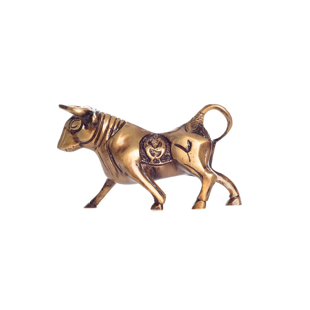 Brass Kamdhenu Cow Sculpture Kafalo