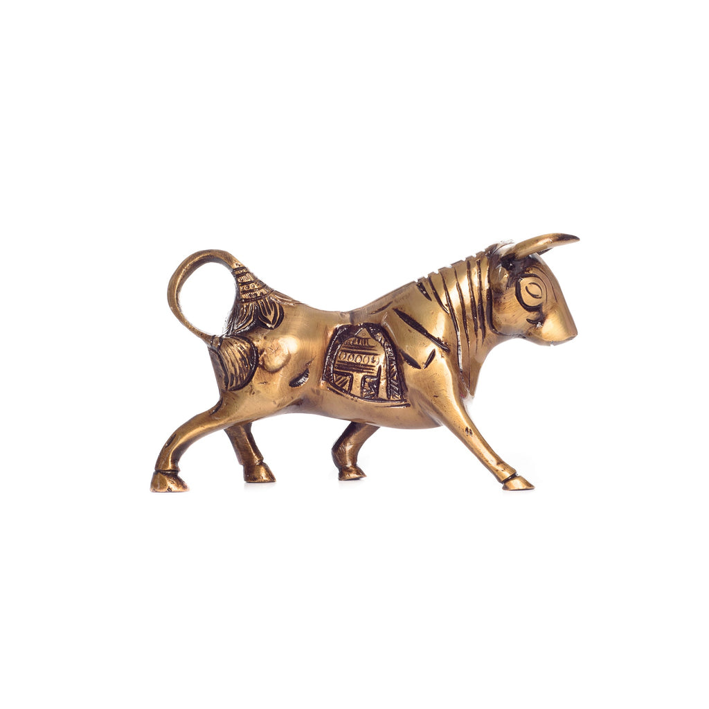Brass Kamdhenu Cow Sculpture Kafalo