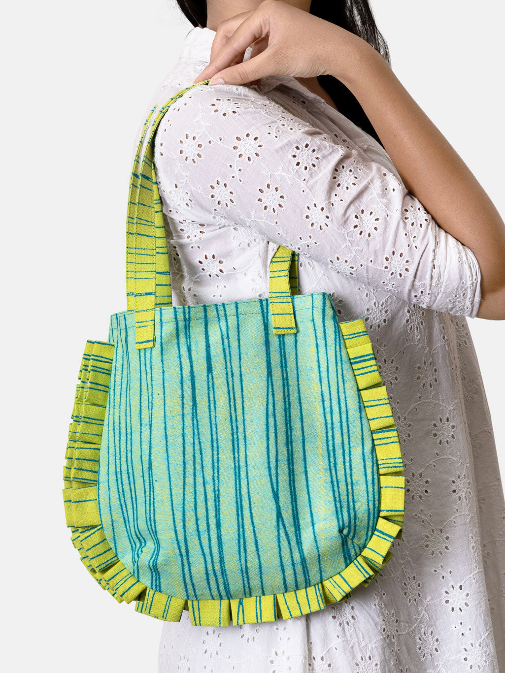 Ripple Ruffle Mini Tote Contrast Living