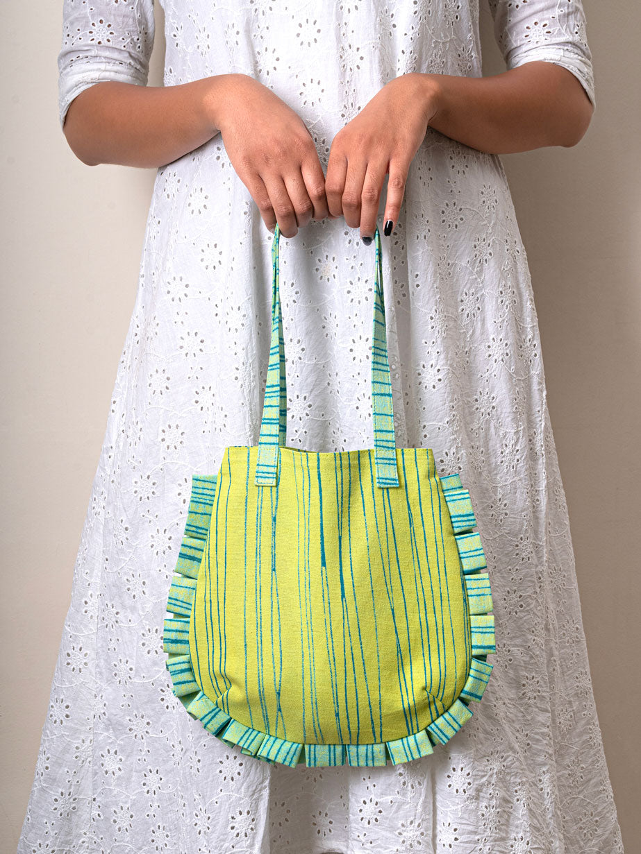 Ripple Ruffle Mini Tote Contrast Living