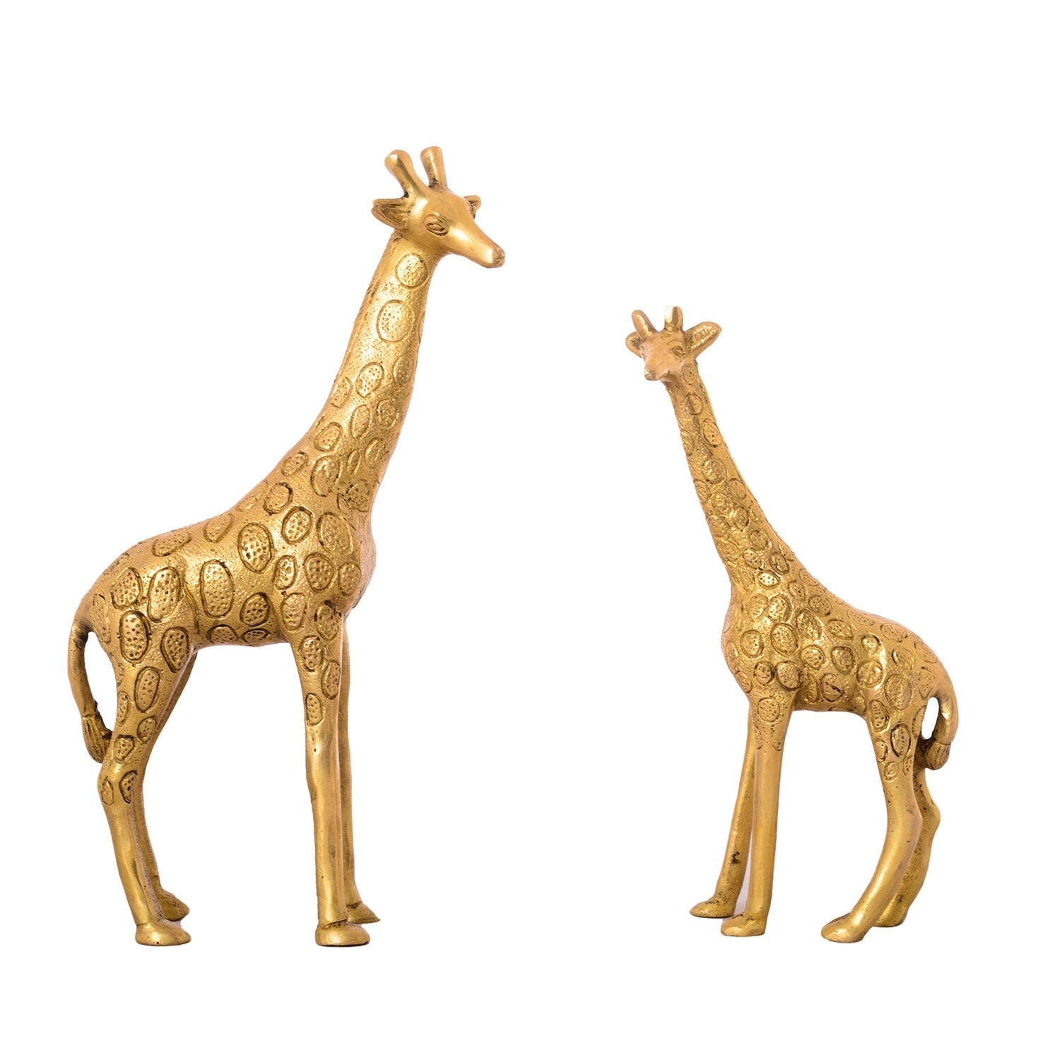 Two Decorative Brass Giraffe Statues Animal Figurines Kafalo