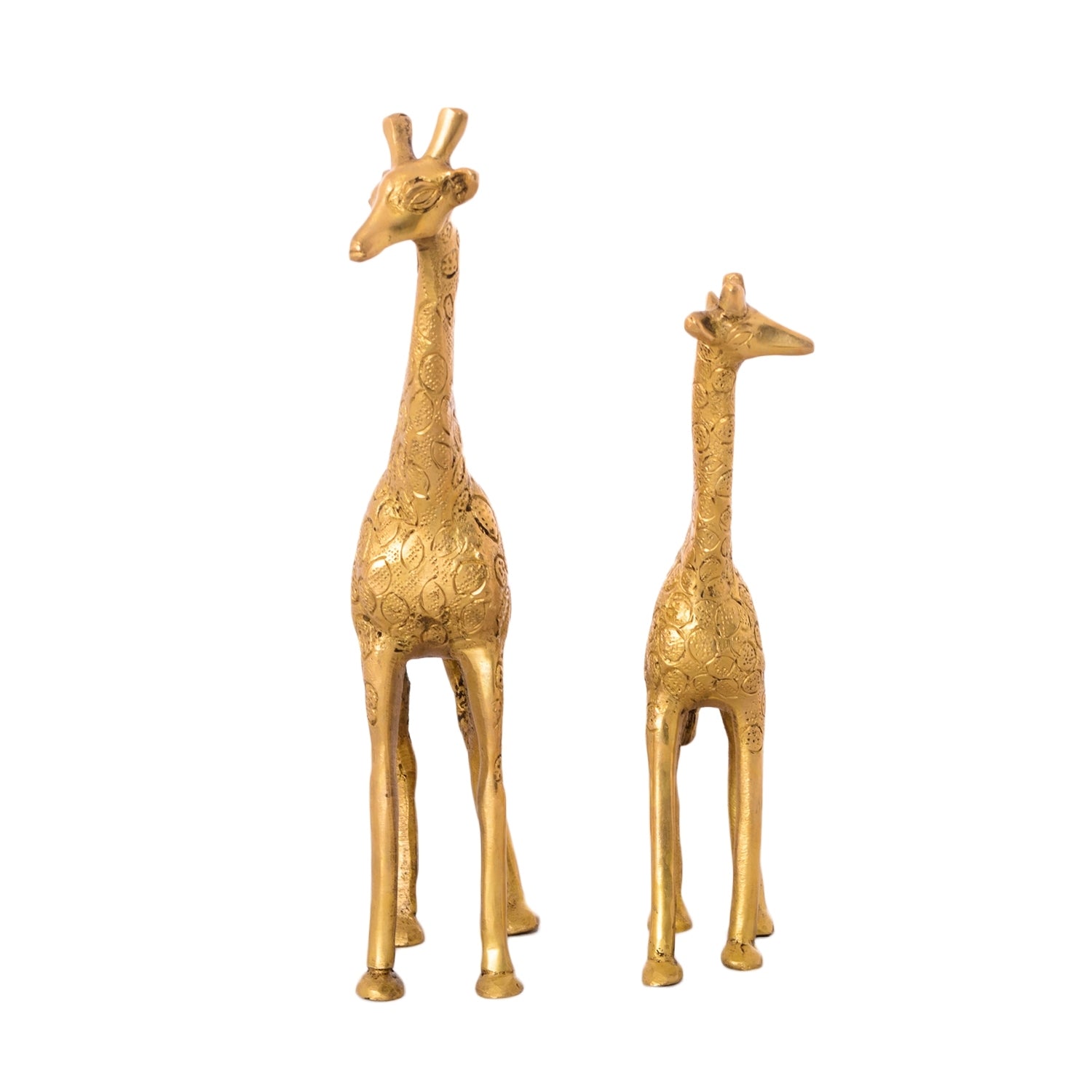 Two Decorative Brass Giraffe Statues Animal Figurines Kafalo