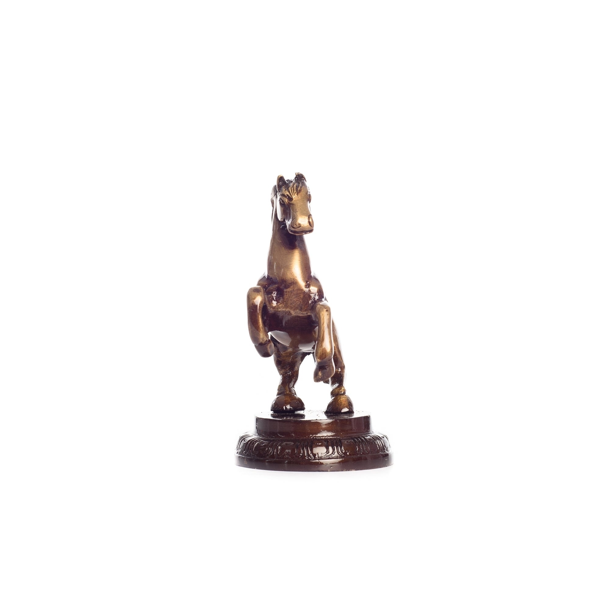 Brown Brass Horse Table Decor Showpiece Kafalo