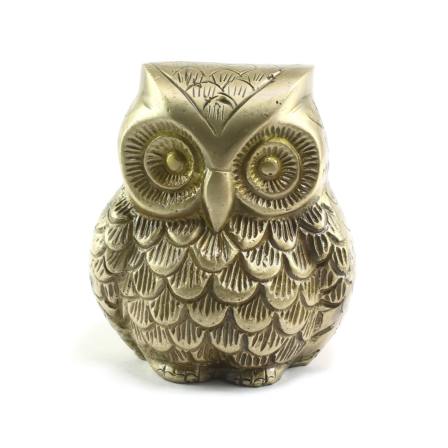 Decorative Brass Owl Showpiece Bird Figurine Kafalo
