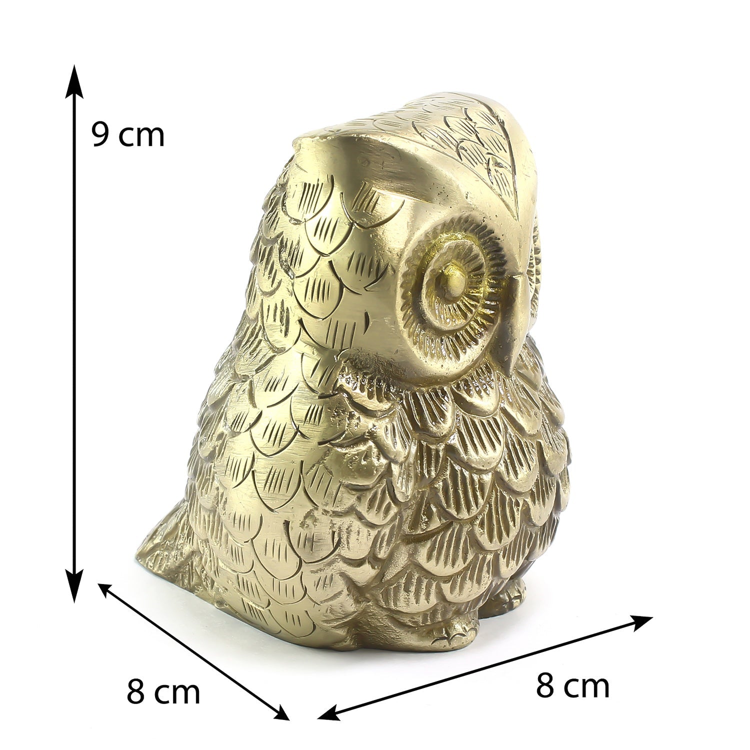 Decorative Brass Owl Showpiece Bird Figurine Kafalo