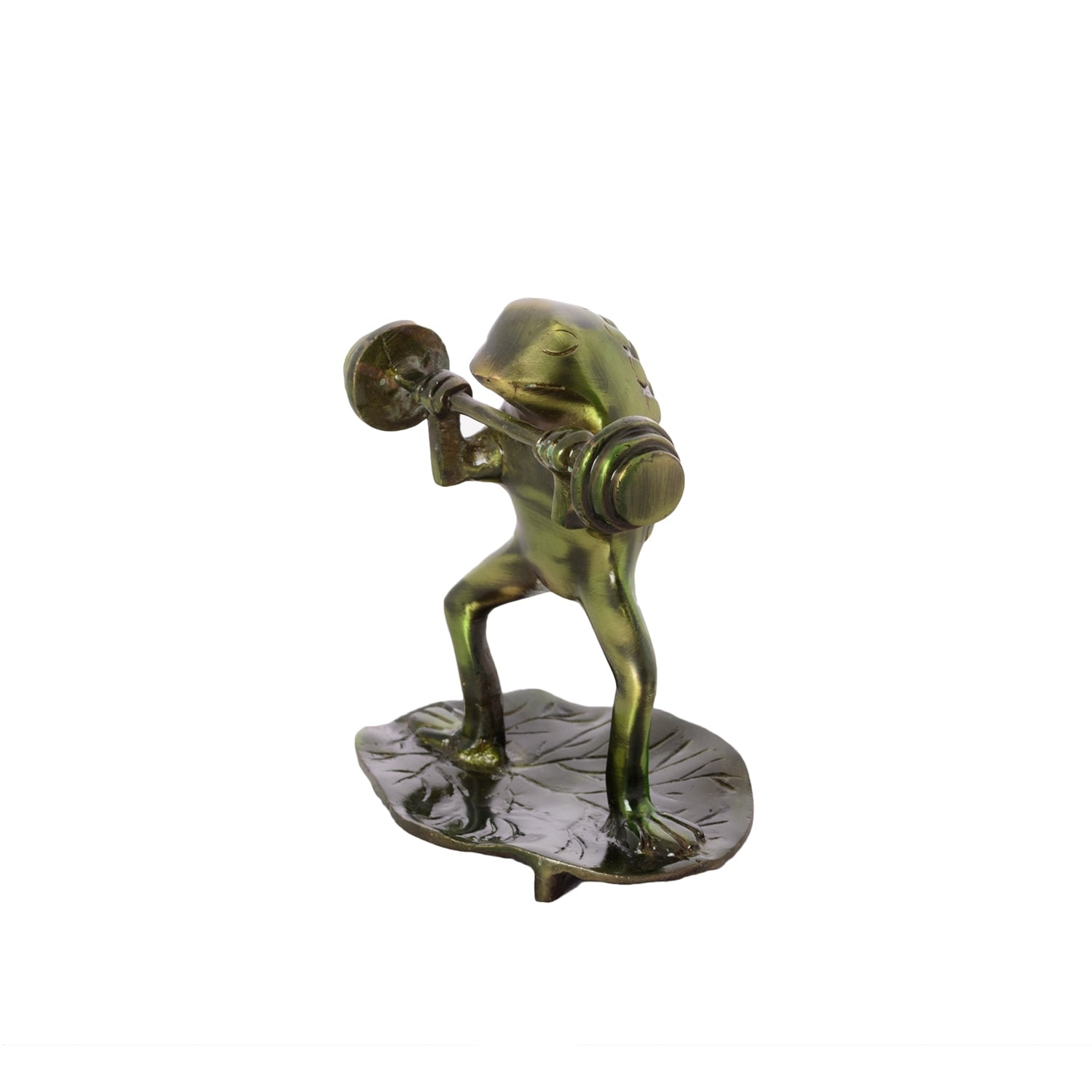 Decorative Brass Bodybuilder Frog Figurine Kafalo
