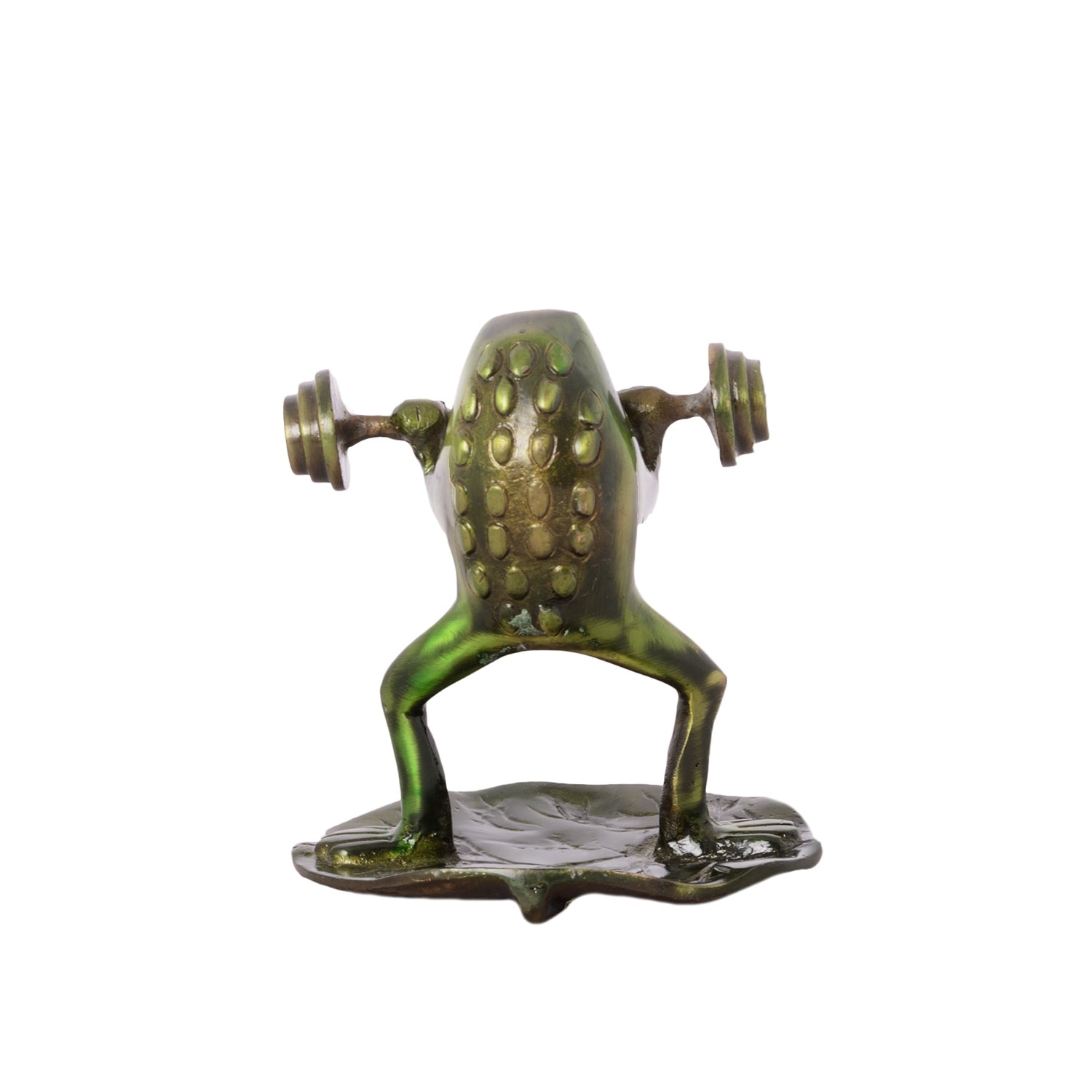 Decorative Brass Bodybuilder Frog Figurine Kafalo