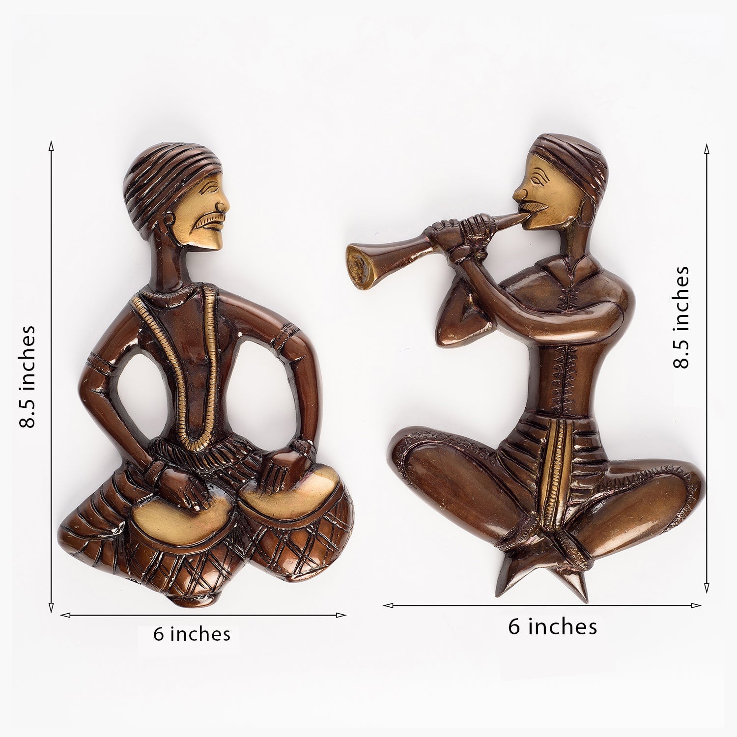 Brass Babla Playing Instrument ShowPiece Kafalo