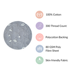 Luxury Embroidered King Size Bed Cover Grey Nestasia