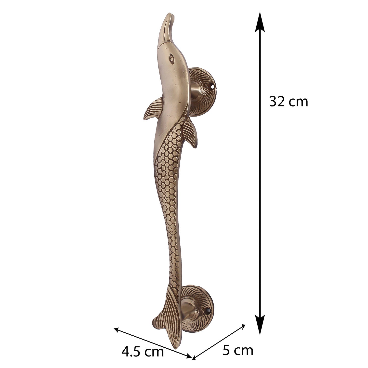 1 Pc Fish Shape Brass Door Handle