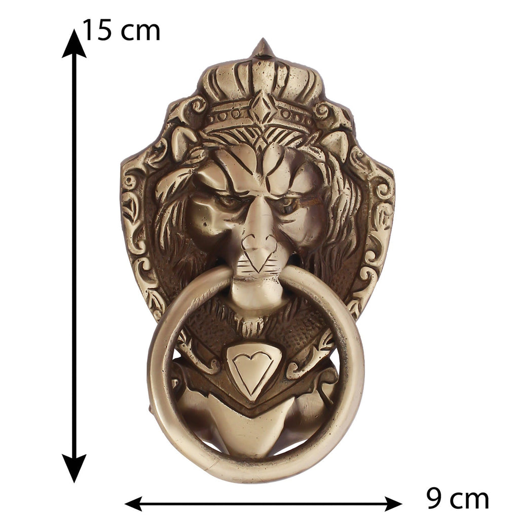 Golden Victorian Style Lion Shape Brass Door Knocker Kafalo
