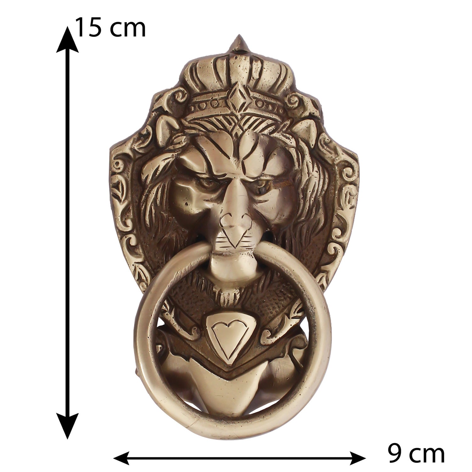 Golden Victorian Style Lion Shape Brass Door Knocker Kafalo