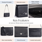 Soi Tresse Menue Sling Bag Black Nestasia