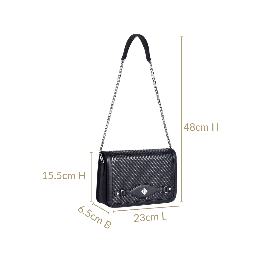 Soi Tresse Menue Sling Bag Black Nestasia