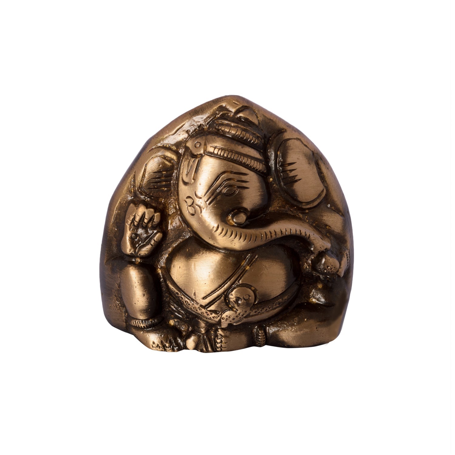 Brass Antique Finish Two Faced Lord Ganesha Kafalo