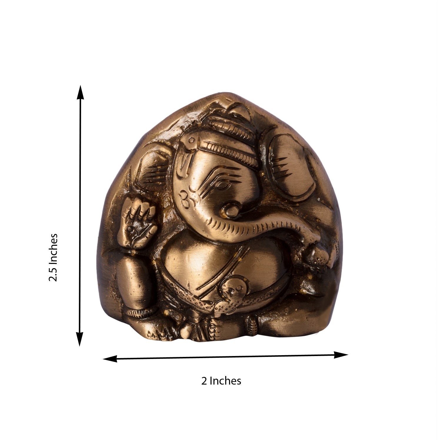 Brass Antique Finish Two Faced Lord Ganesha Kafalo