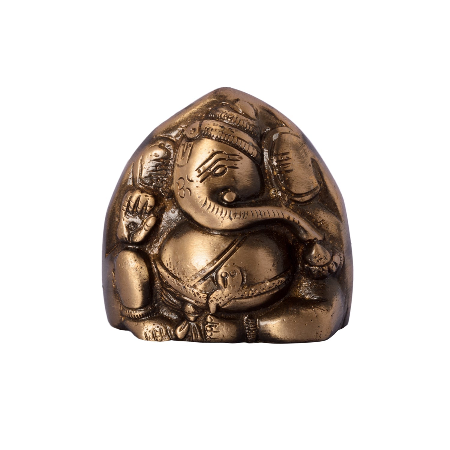 Brass Antique Finish Two Faced Lord Ganesha Kafalo