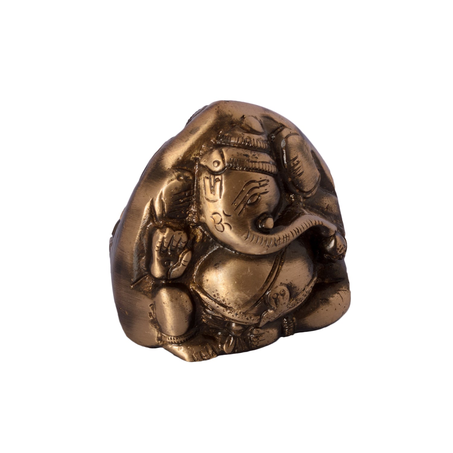 Brass Antique Finish Two Faced Lord Ganesha Kafalo