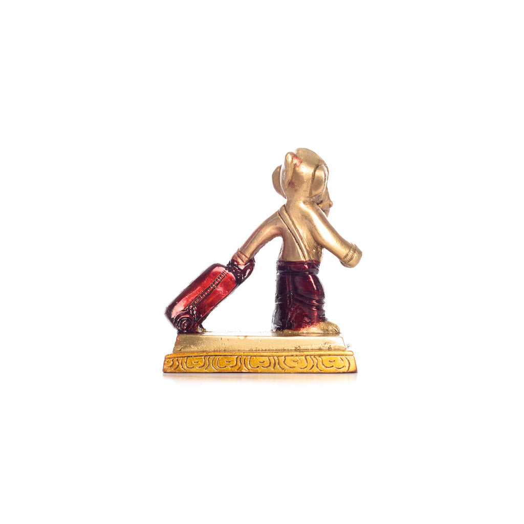 Golden and Brown Brass Ganesha Idol Carrying Happiness Around The World Showpiece Kafalo