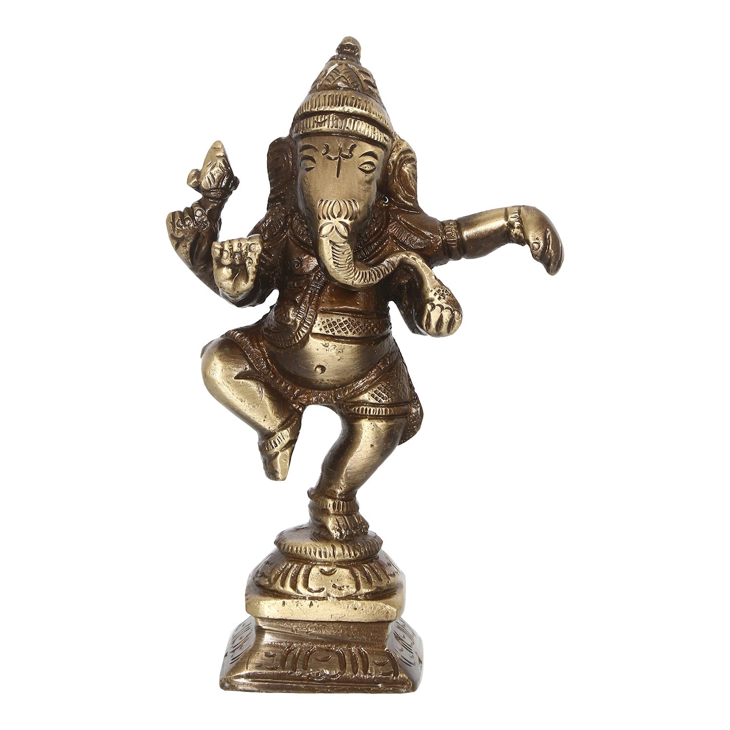 Brass Dancing Lord Ganesha Idol For Home Kafalo