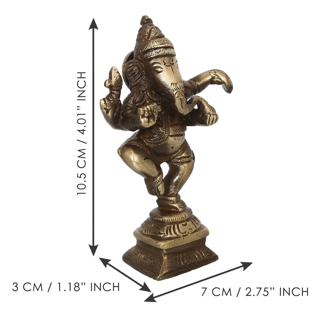 Brass Dancing Lord Ganesha Idol For Home Kafalo