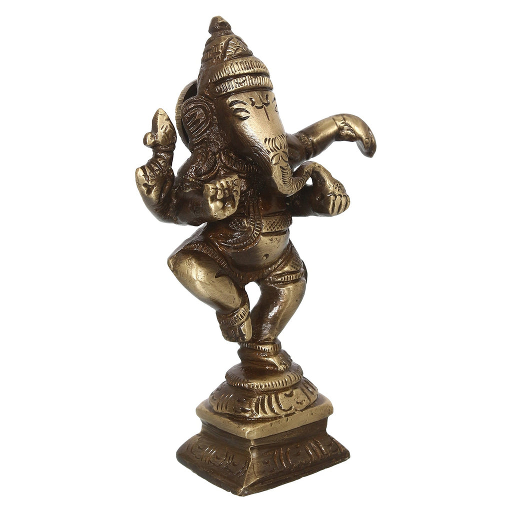 Brass Dancing Lord Ganesha Idol For Home Kafalo