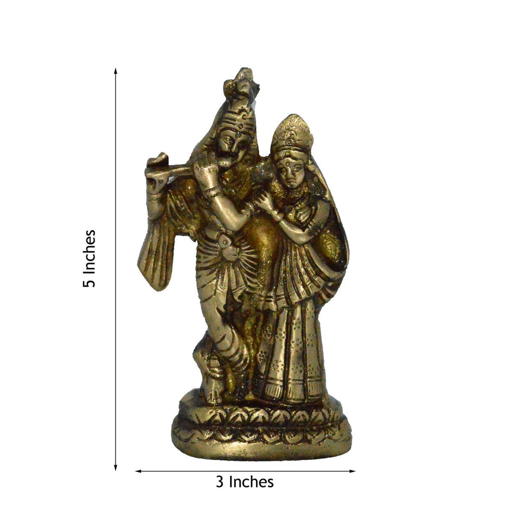 Beautiful Radha Krishna Playing Flute Statue Kafalo
