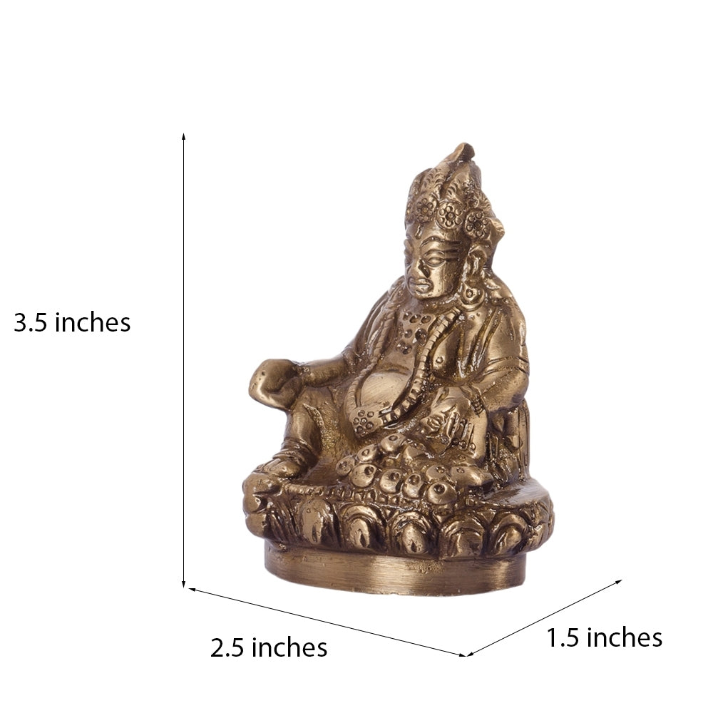 Golden Brass Lord Kuber Statue God Idol Kafalo