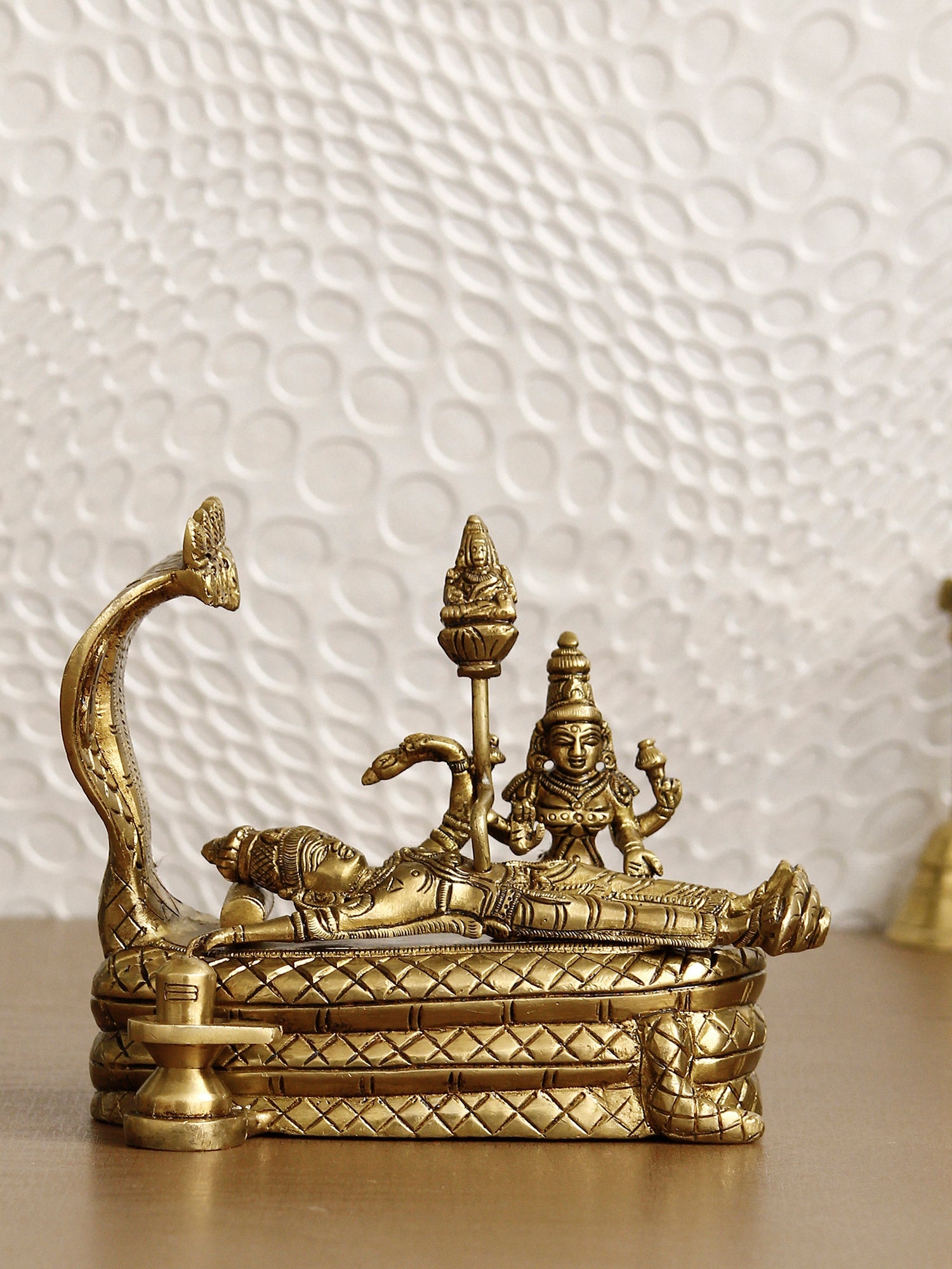 Golden Brass Shri Padmanabhaswamy Idol Kafalo
