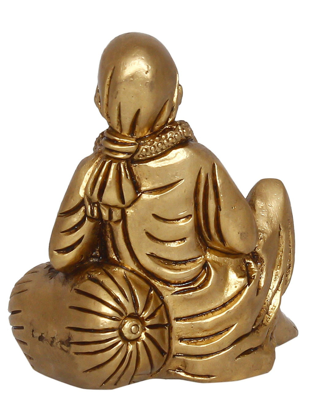 Golden Brass Handcrafted Sitting Sai Baba Idol Kafalo