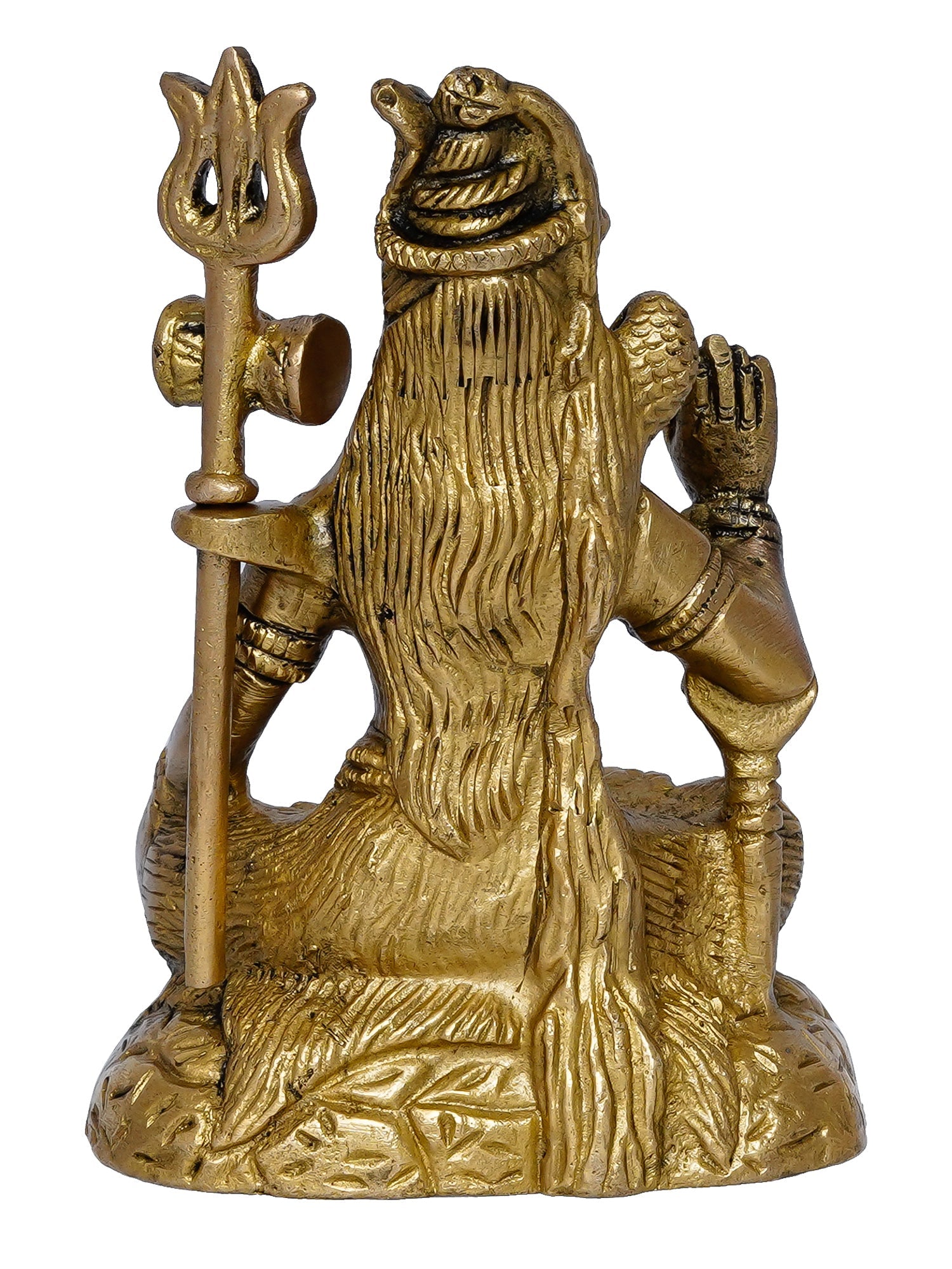 Golden Brass Handcrafted Blessing Lord Shiva Idol Kafalo