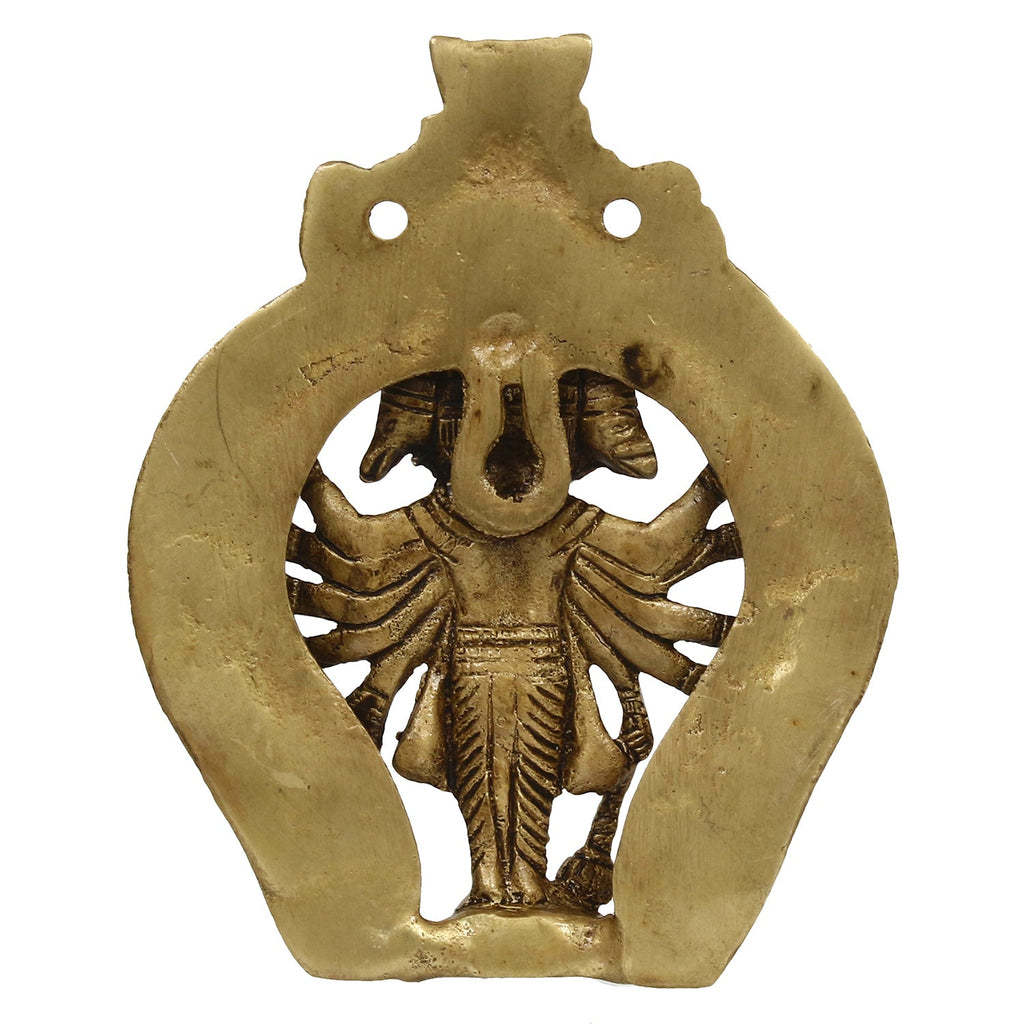 Golden Brass Lord Panchmukhi Hanuman Statue Kafalo