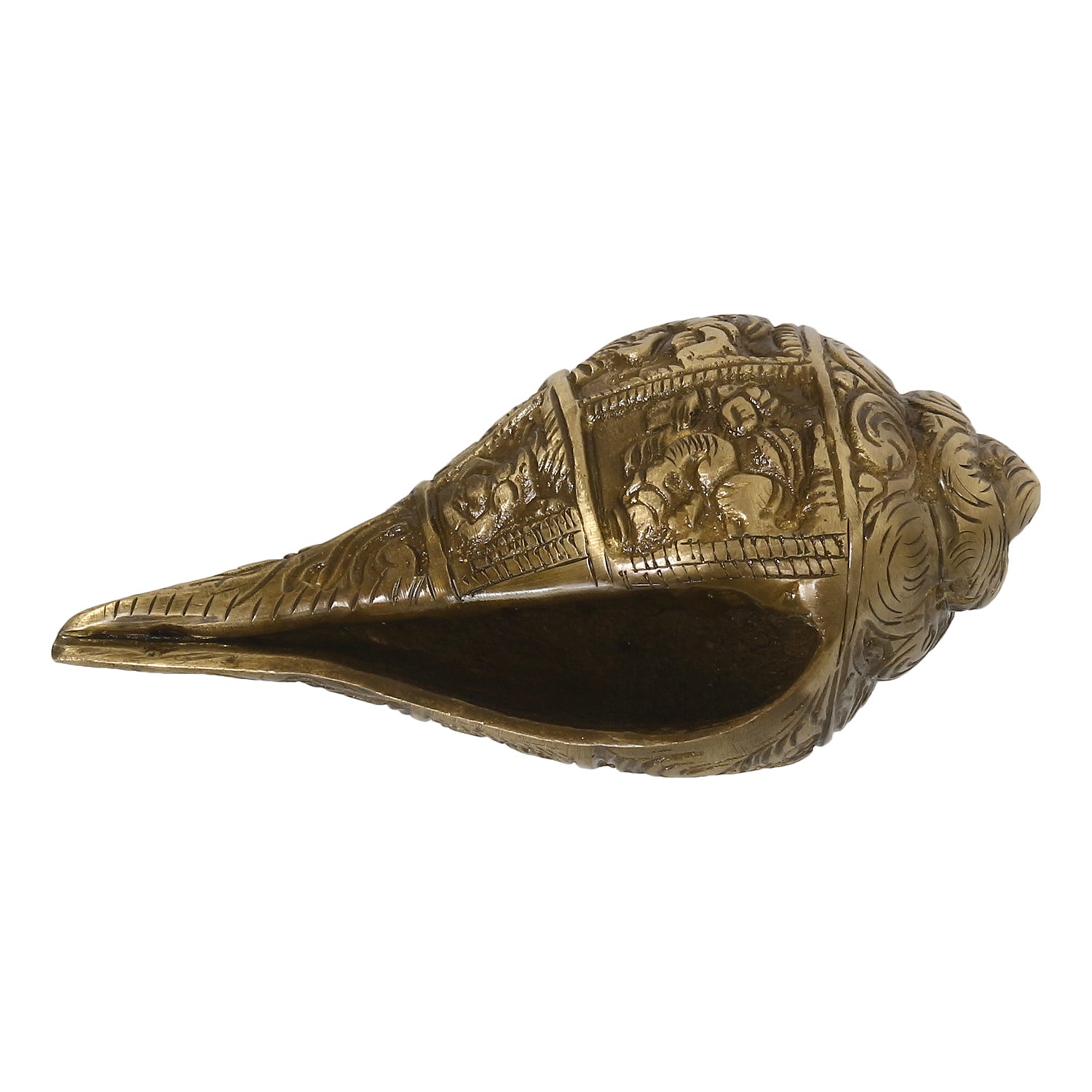 Golden Brass Auspicious Lord Ganesha Shankh/Conch Kafalo
