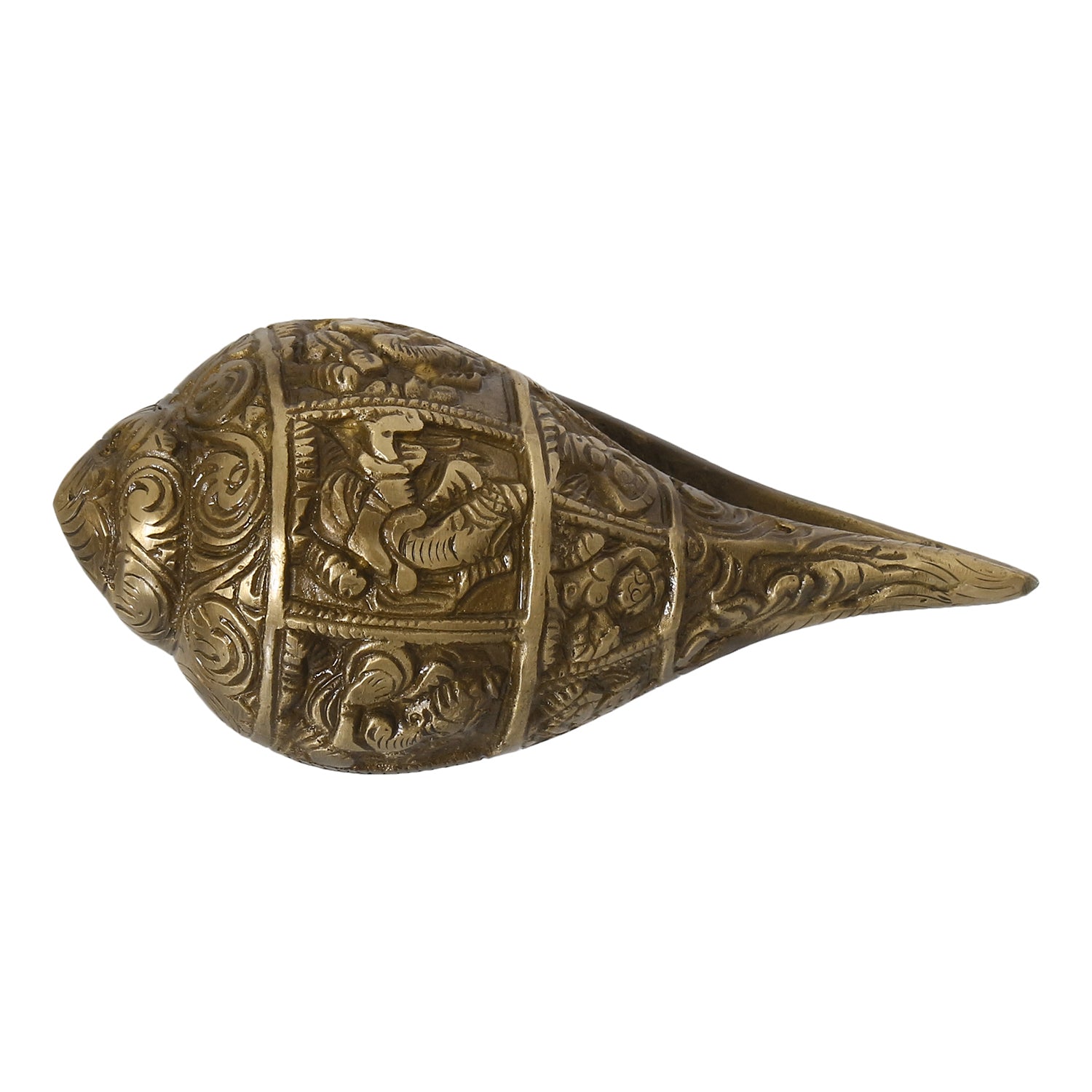 Golden Brass Auspicious Lord Ganesha Shankh/Conch Kafalo