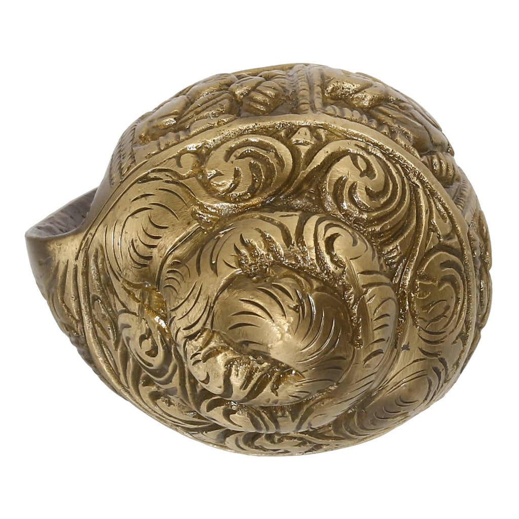 Golden Brass Auspicious Lord Ganesha Shankh/Conch Kafalo