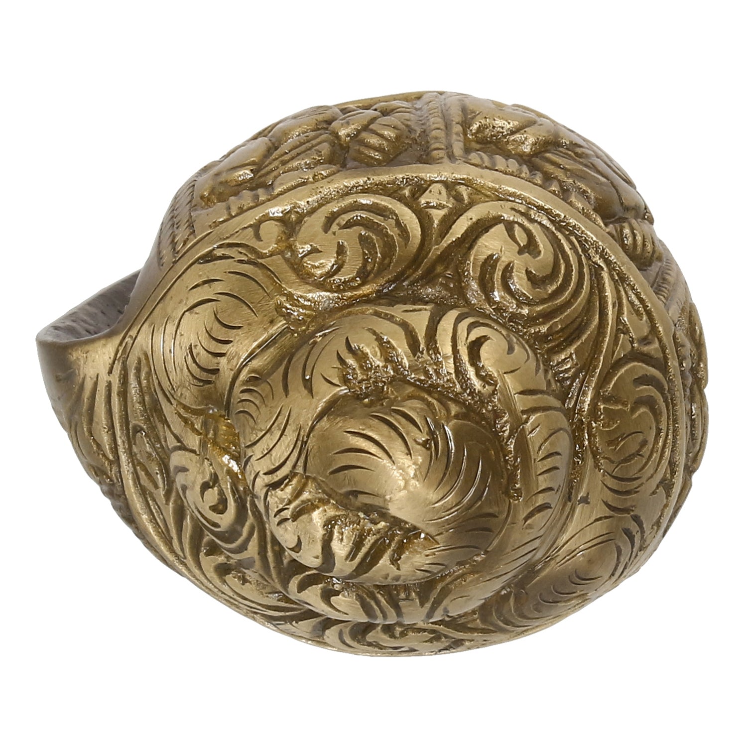 Golden Brass Auspicious Lord Ganesha Shankh/Conch Kafalo
