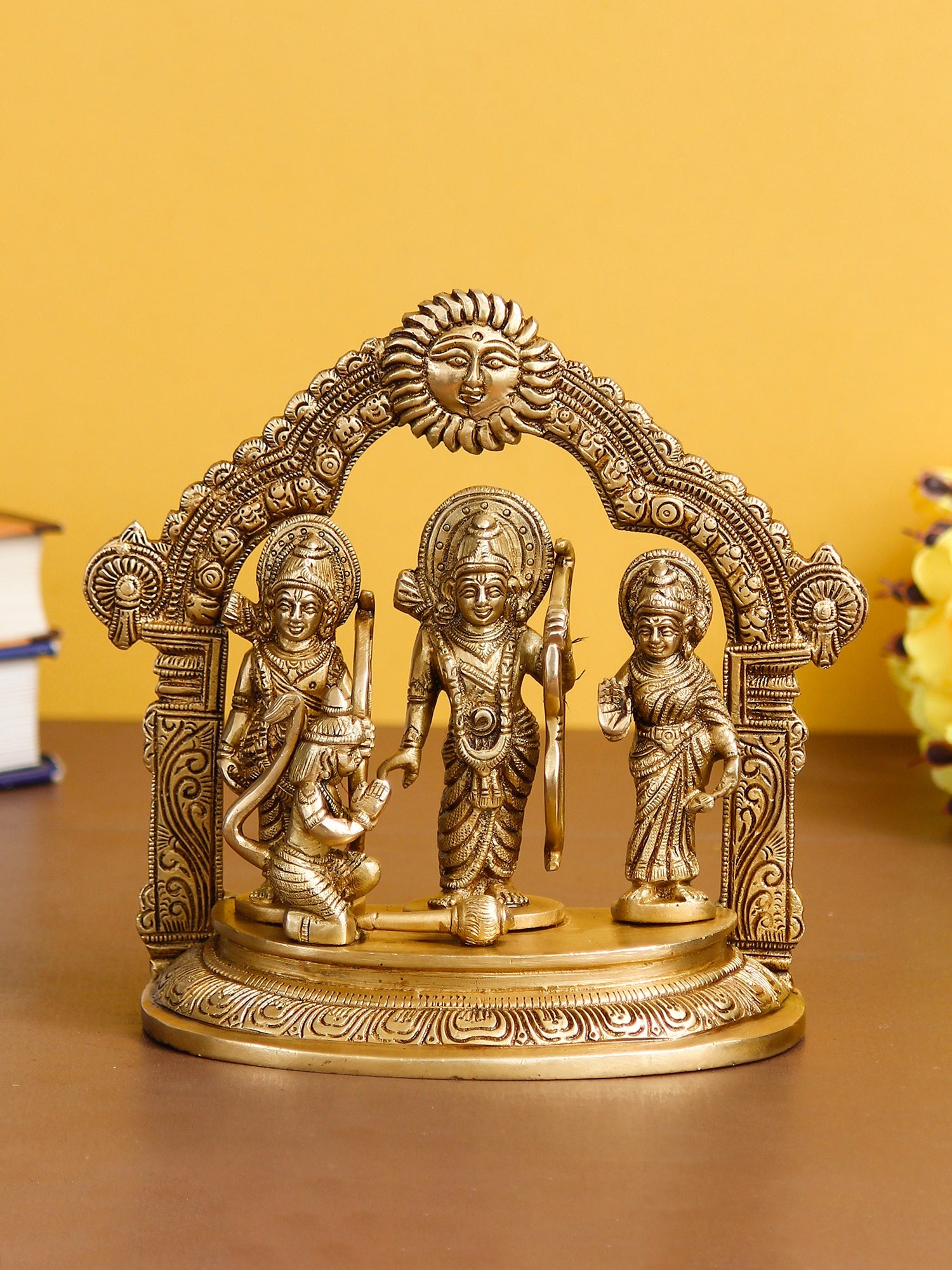 Golden Brass Handcrafted Ram Darbar Idol Kafalo