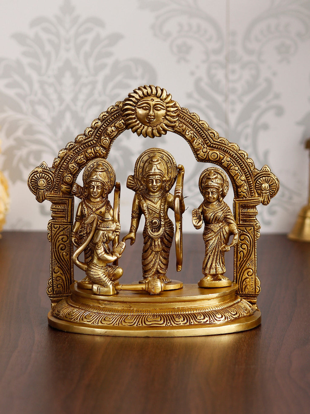 Golden Brass Handcrafted Ram Darbar Idol Kafalo